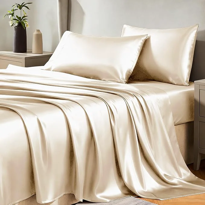 Artisan CozyLux Satin Sheets Full Size Sheets Comfortable