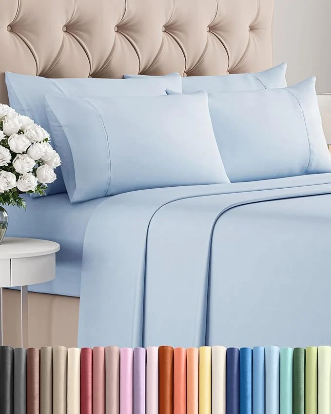 Easy-to-Use Queen 6 Piece Sheet Set Clean