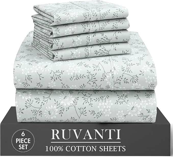 Relaxed RUVANTI 6 Pcs Cotton Sheets Outstanding
