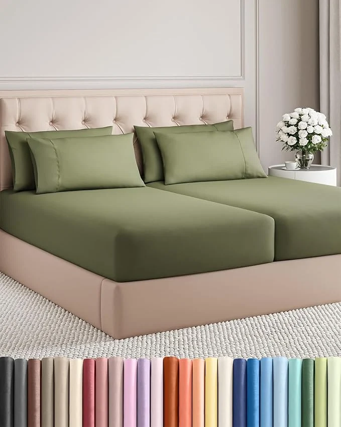 Dependable Split King 7 Piece Sheet Set Elegant
