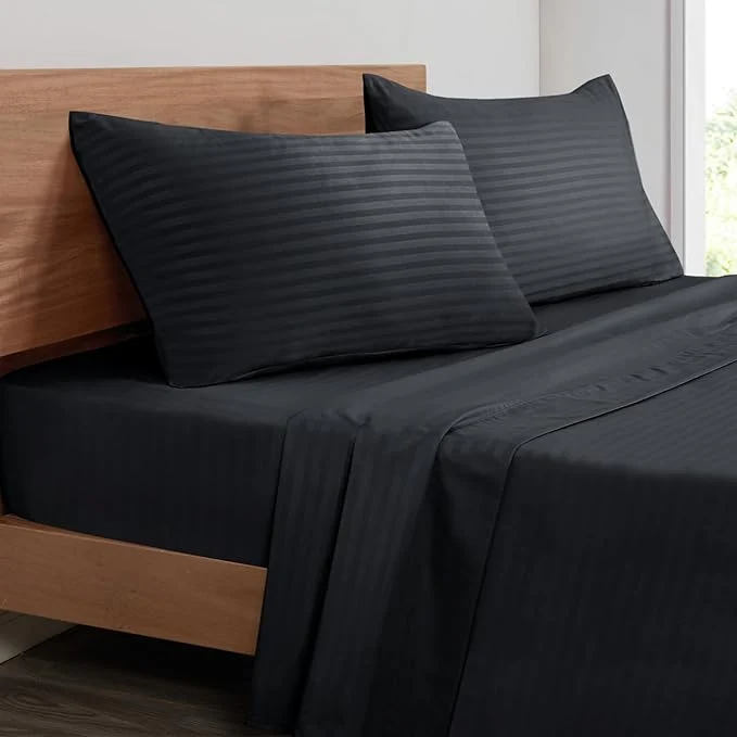 Recyclable Mejoroom Striped Queen Size Sheet Set Luxury