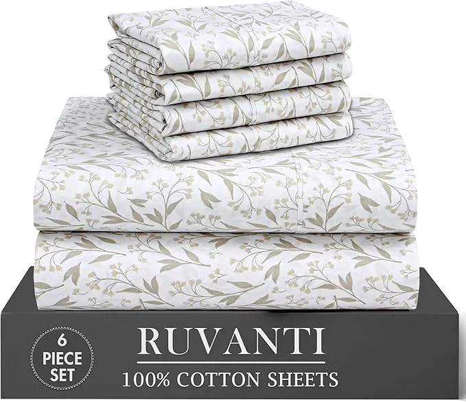 Verified RUVANTI 6 Pcs Cotton Sheets Dependable