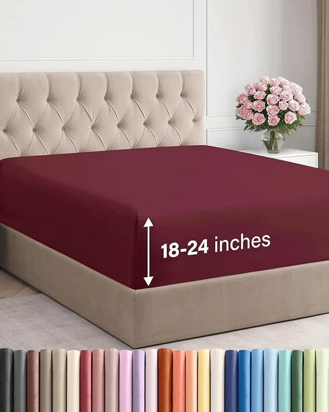 Soft Extra Deep Cal King Fitted Sheet Stylish