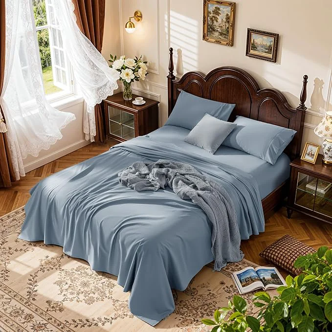 Selected LBRO2M Cotton Sheets Set Deep Pocket 19 1000 Thread Count California Certified