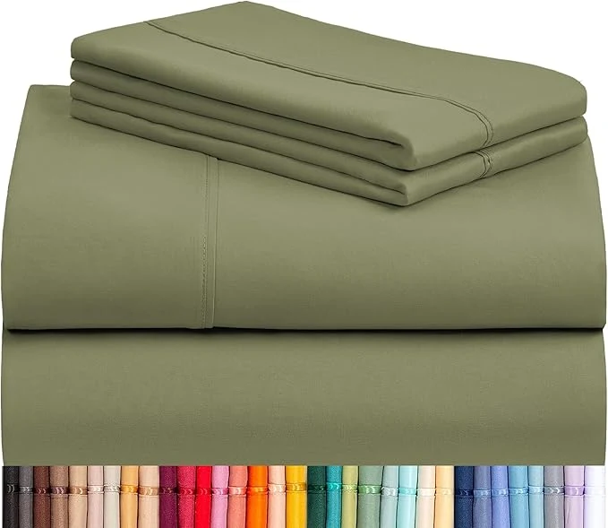 Reusable LuxClub 4 PC California King Sheet Set Deep Pockets Wrinkle Cooling Bed Easy-to-Use