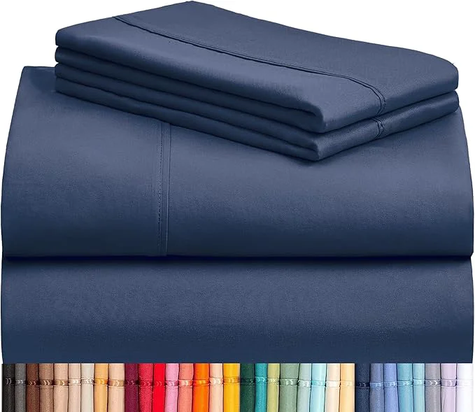 Artisan LuxClub 4 PC King Sheet Set Deep Pockets Wrinkle Cooling Bed Sheets Hotel Top-Quality