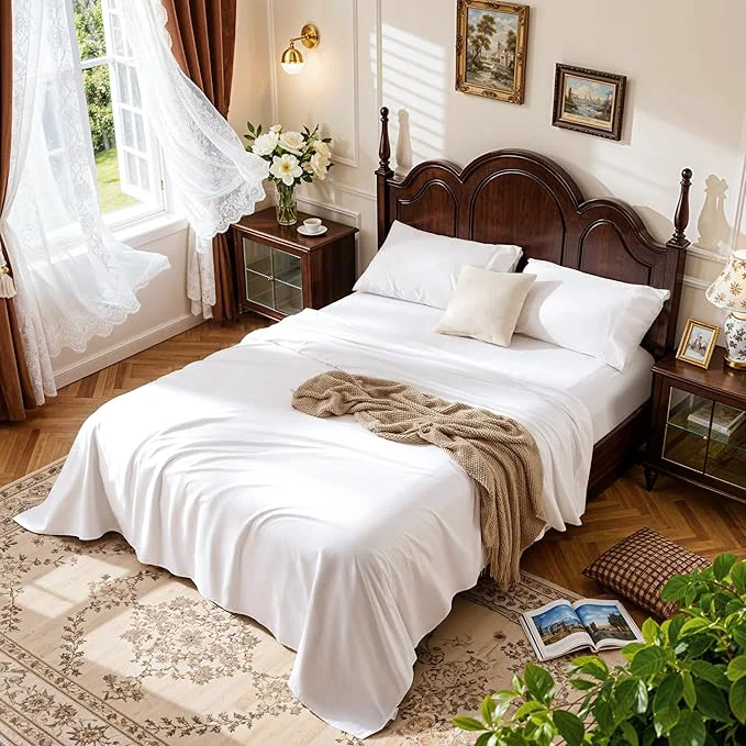 Consistent LBRO2M Cotton Sheets Set Deep Pocket 19 1000 Thread Count King Size 4 Versatile