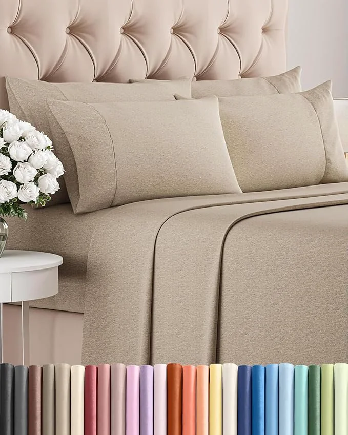 Professional Cal King 6 Piece Sheet Set Breathable