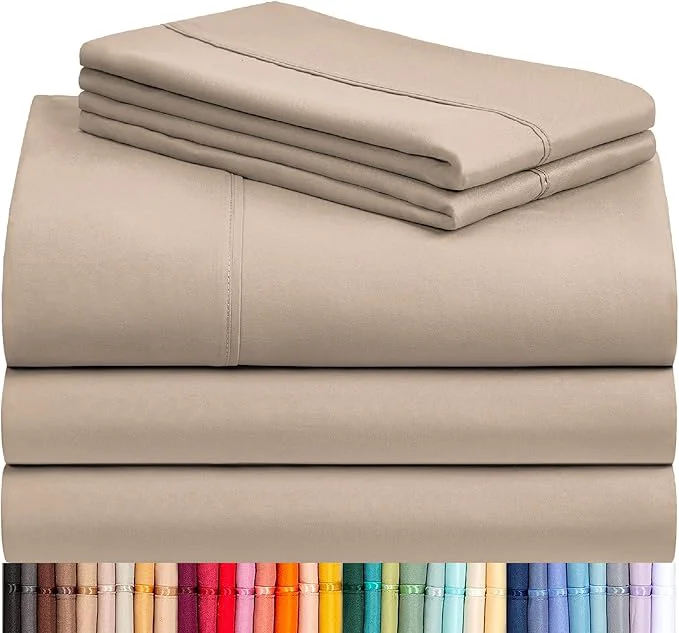 Fashionable LuxClub 5 PC Split King Sheet Set Breathable Luxury Bed Sheets Deep Pockets Smart