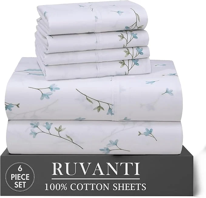 Artisan RUVANTI 6 Pcs Cotton Sheets Premium Material