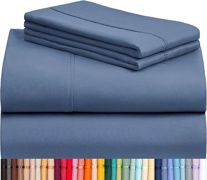 Selected LuxClub 4 PC King Sheet Set Breathable Luxury Bed Sheets Deep Pockets 18 Quality