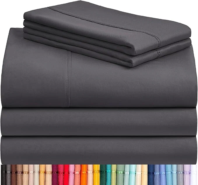 Comfortable LuxClub 5 PC Split King Sheet Set Sheets Deep Pockets 18 Eco Friendly Wrinkle Secure