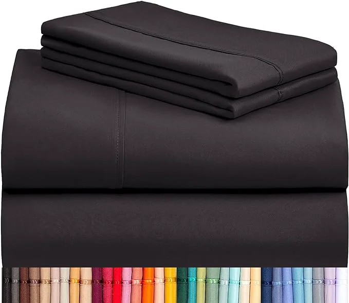 Elegant LuxClub 6 PC Queen Sheet Set Breathable Luxury Bed Sheets Deep Pockets 18 Crafted