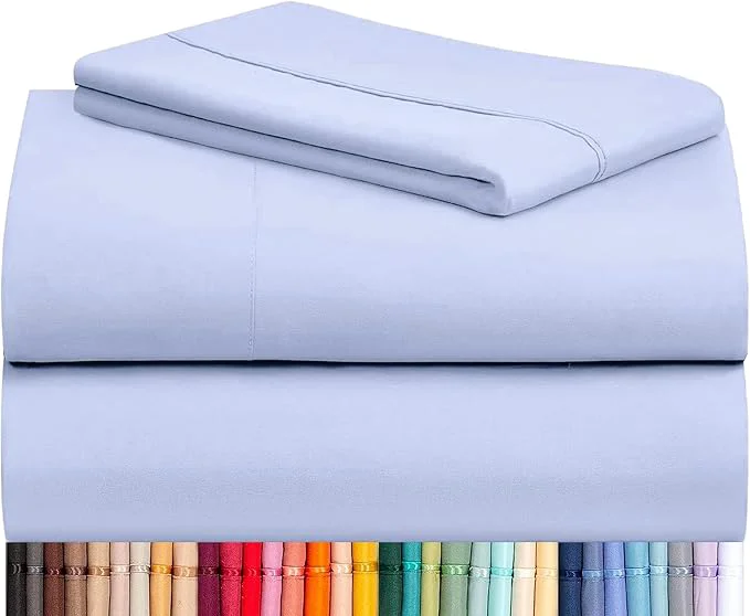 Premium LuxClub 3 PC Twin Sheet Set Deep Pockets Wrinkle Cooling Bed Sheets Hotel First-Class
