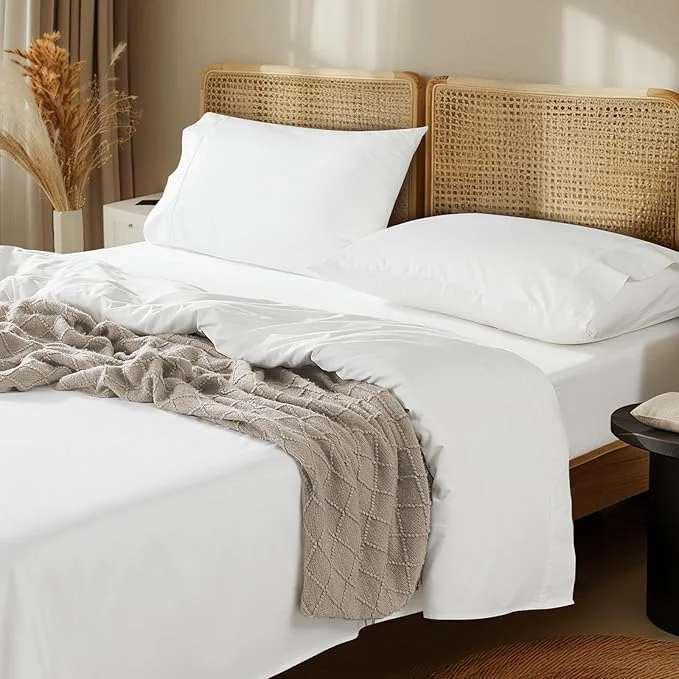 Responsible LBRO2M 1000 Thread Count Egyptian Cotton Sheets Set Twin XL 3 Piece Sets Durable