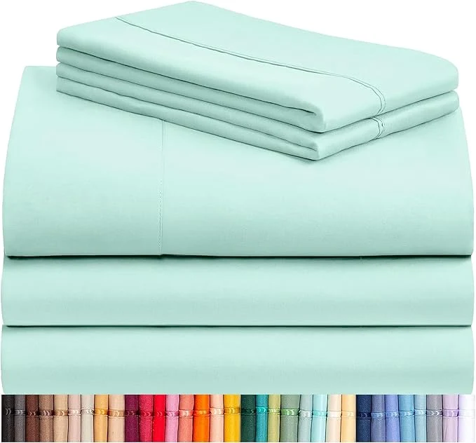 Smooth LuxClub 5 PC Sheet Set Bed Sheets Deep Pockets 16 Eco Friendly Wrinkle Prestigious