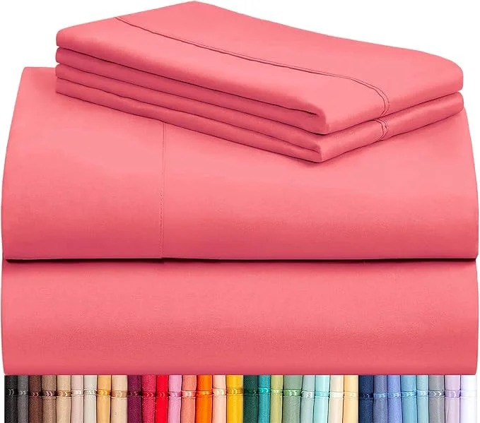 Trendy LuxClub 4 PC Sheet Set Bed Sheets Deep Pockets 16 Eco Friendly Wrinkle Sophisticated