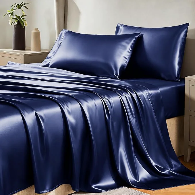 Sophisticated CozyLux Satin Sheets Twin Sheet Set Original Design