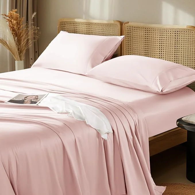 Traditional LBRO2M 1000 Thread Count Egyptian Cotton Sheets Set Twin XL 3 Piece Sets Organic