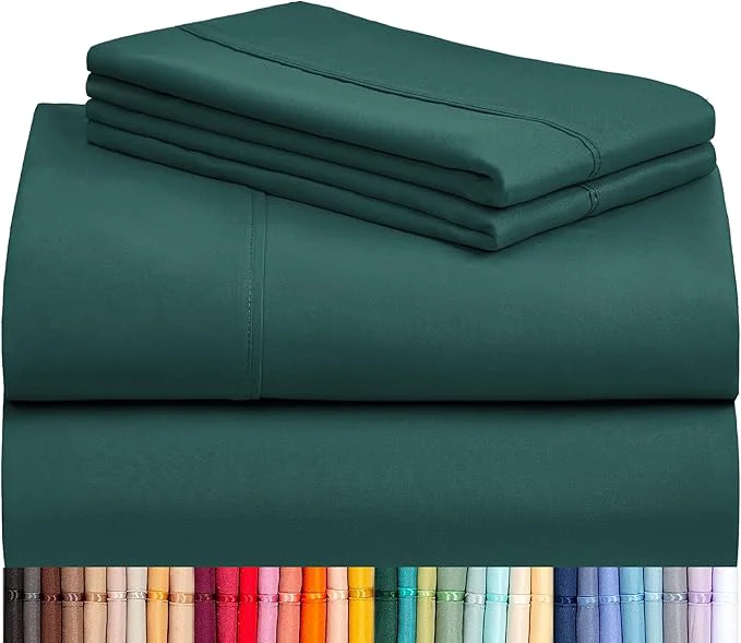 Advanced LuxClub 4 PC Full Sheet Set Breathable Luxury Bed Sheets Deep Pockets 18 Safe