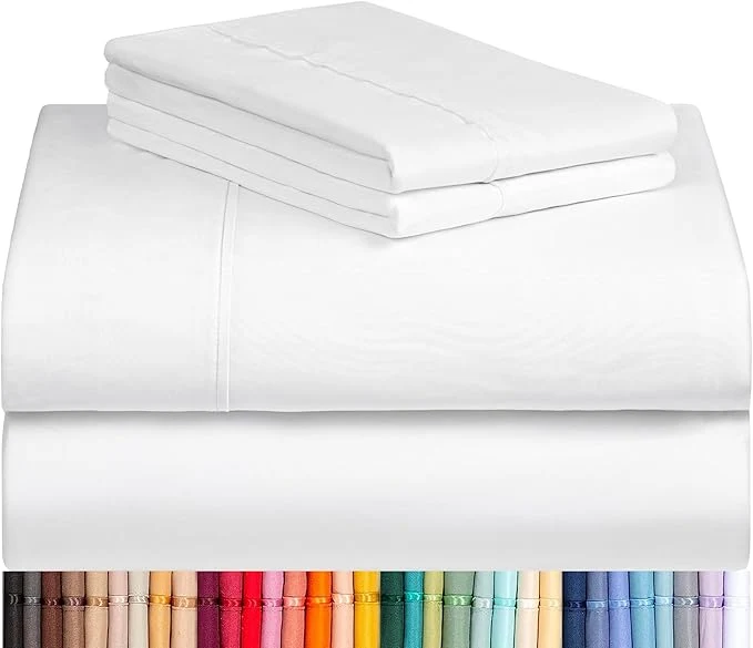 Exclusive LuxClub 4 PC California King Sheet Set Deep Pockets Wrinkle Cooling Bed Fast