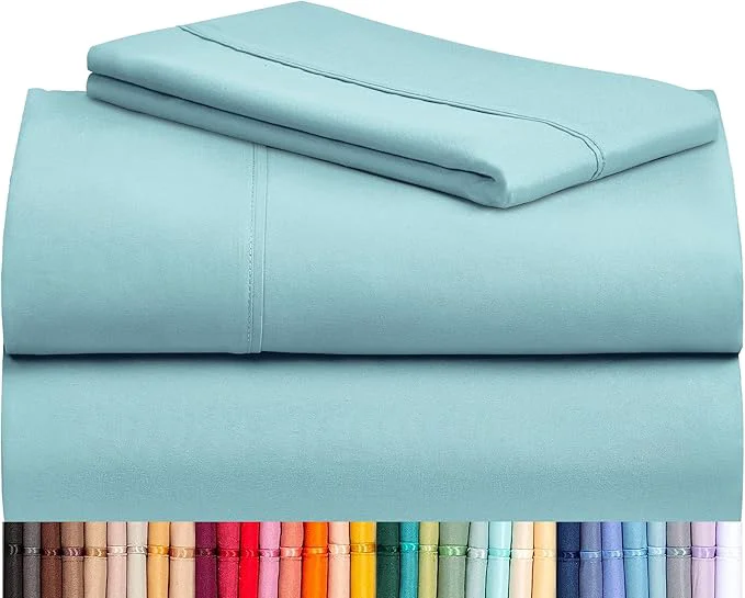 Breathable LuxClub 3 PC Sheet Bed Sheets Deep Pockets 18 Eco Friendly Wrinkle Contemporary