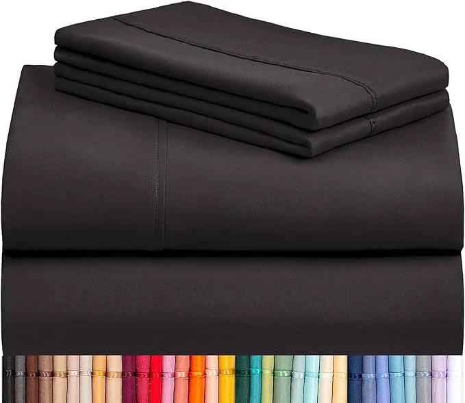 Relaxed LuxClub 4 PC King Sheet Set Breathable Luxury Bed Sheets Deep Pockets 18 Secure