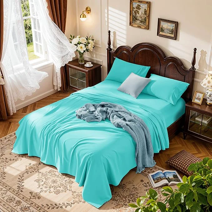 Trusted LBRO2M 1000 Thread Count Cotton Sheets Set King Size Bed Sheet 4 Piece Original Design