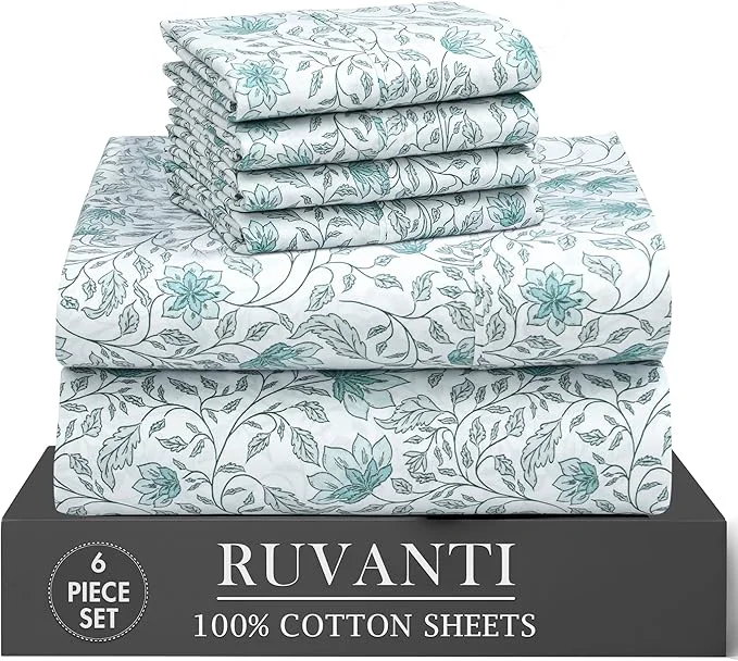Clean RUVANTI 6 Pcs Cotton Sheets Recyclable