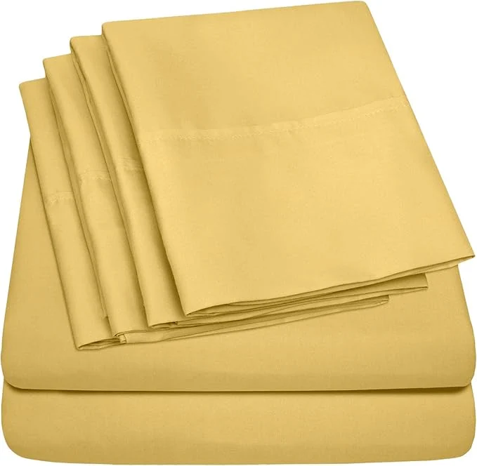 Environmentally Friendly Sweet Home Collection 6 Piece 1500 Supreme Collection Brushed Microfiber Deep Minimalist