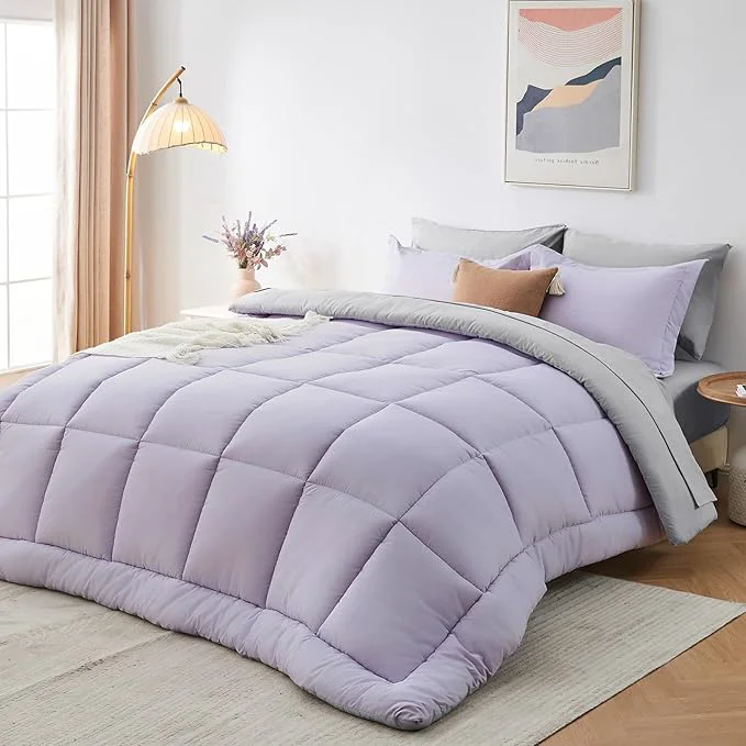 Functional Sasttie Twin Comforter Set 5 Pieces Reversible Bed in a Bag Twin Complete High-End