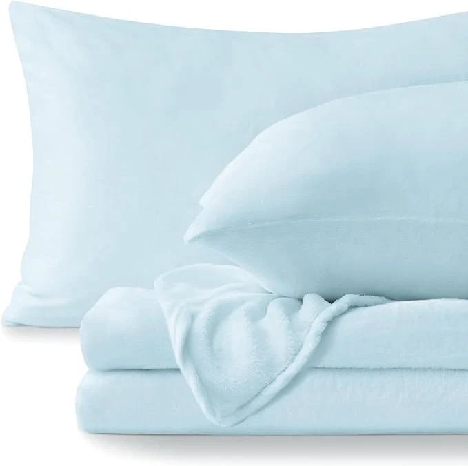 Elite BEDELITE Flannel Sheets King Size Blue Casual