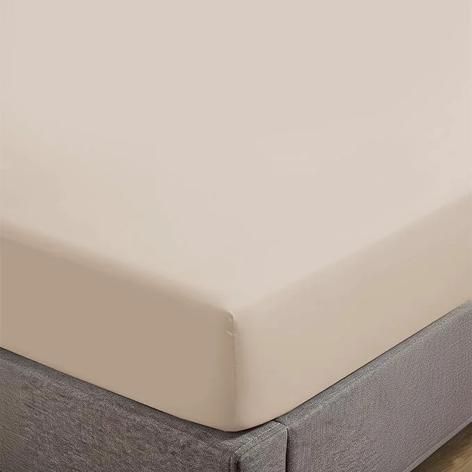 Effective Feather Stitch Fitted Bottom Sheet Only Full Size 500 TC-1 Piece Cotton Durable