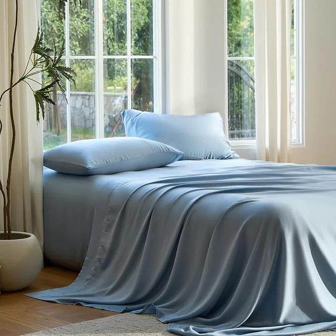 Crafted DOZ Sheet Set Viscose derived from Bamboo Organically Grown Buttery Soft Lightweight