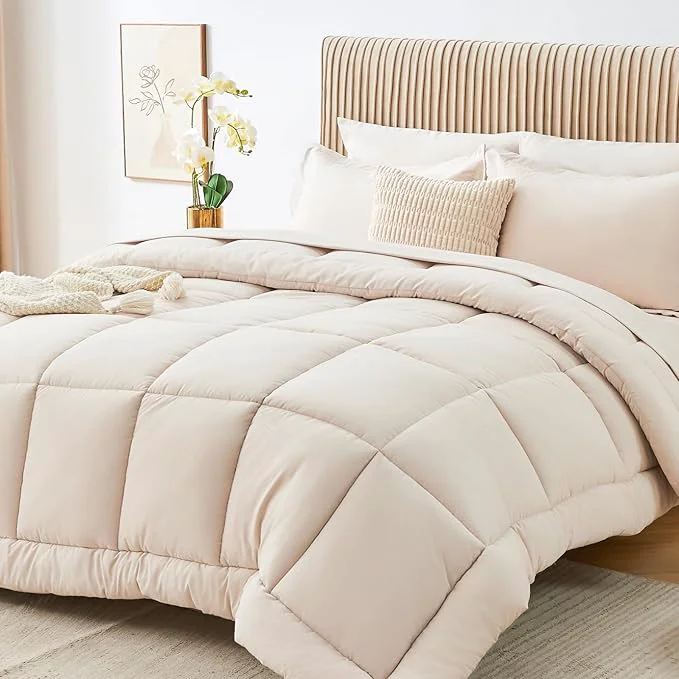 Clean Sasttie Oversized King Comforter Set 7 Pieces Extra Large Bed in a Bag Quality