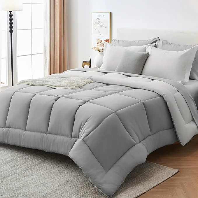 Premium Sasttie Oversized Queen Comforter Set 7 Pieces Reversible Bed in a Bag Eco-Friendly