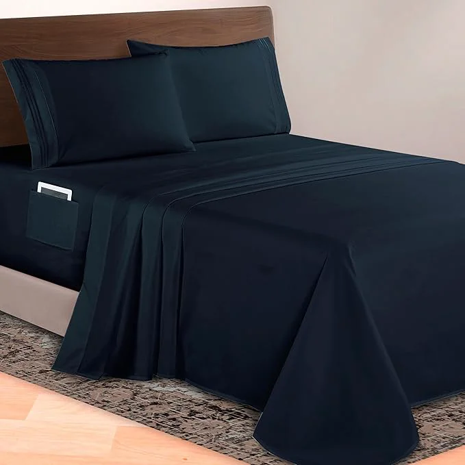 Consistent Elegant Comfort Luxurious 1500 Premium Hotel Quality Microfiber 4-Piece Sheet Traditional