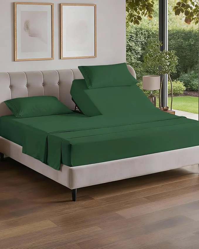 Elegant Flex Top Split Head King 4 Piece Sheet Set Expertly Made