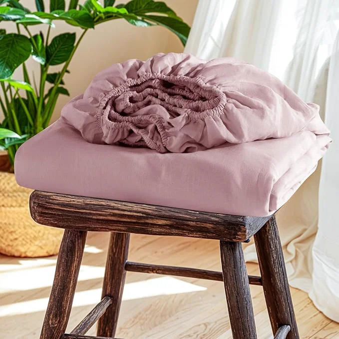 Certified SONORO KATE French Linen Fitted Sheet Optimized