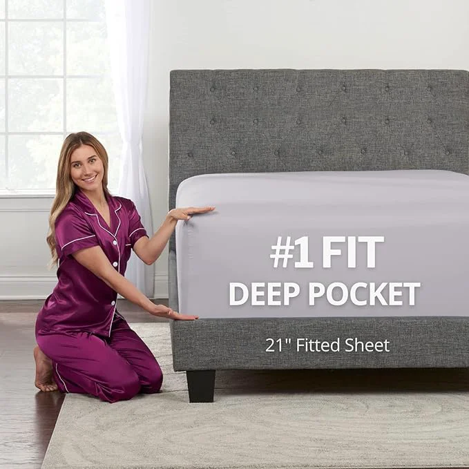 Enhanced Lovely Joyful Feel Twin Deep Pocket Fitted Sheet 21′ Twin Size ly Fits Trendy