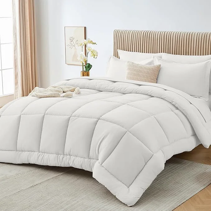 Premium Sasttie California King Comforter Set 7 Pieces Reversible Cal King Bed in a Bag Healthy