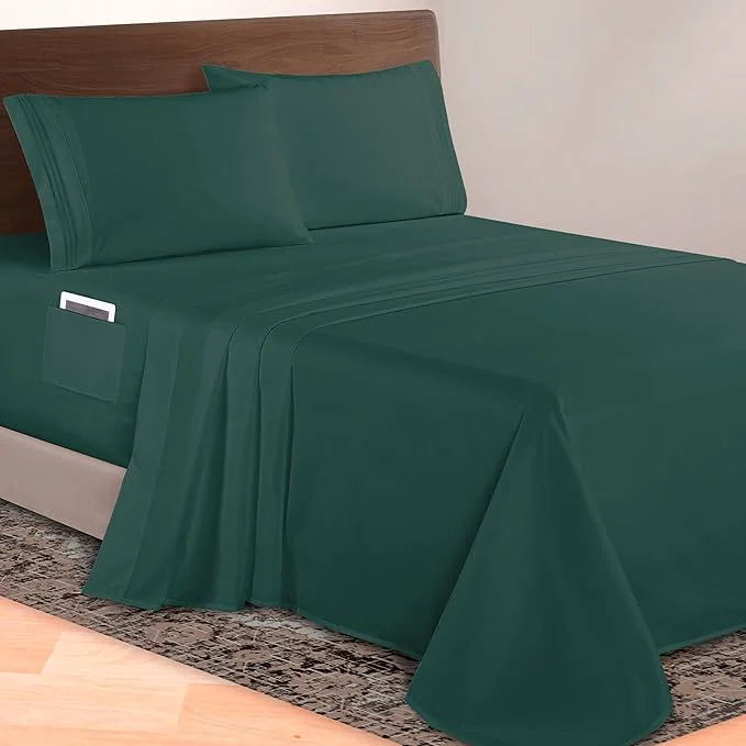 Elegant Comfort Luxurious 1500 Premium Hotel Quality Microfiber 4-Piece Sheet Classic