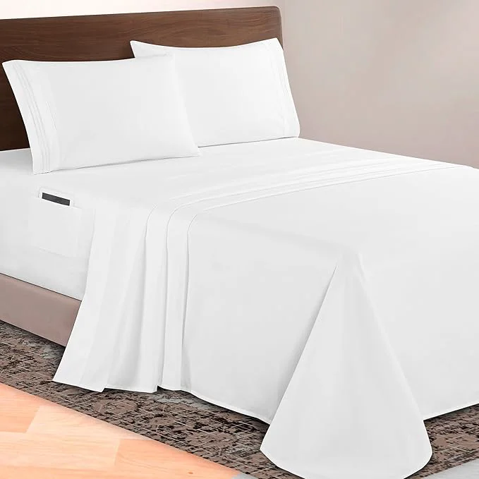 Prestigious Elegant Comfort Luxurious 1500 Premium Hotel Quality Microfiber 4-Piece Sheet Safe