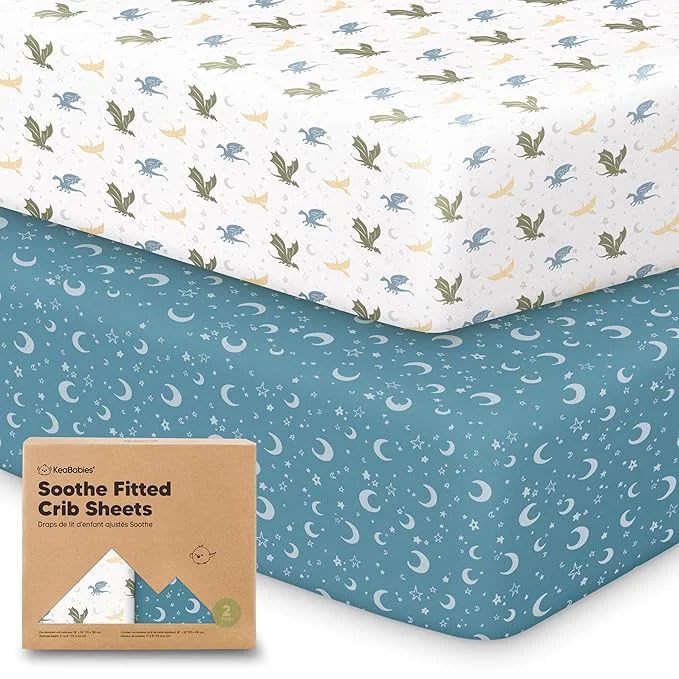 Environmentally Friendly KeaBabies 2-Pack Organic Crib Sheets Certified