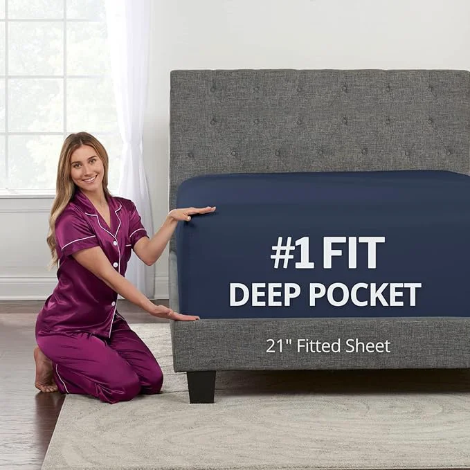 Verified DeaLuxe Deep Pocket Queen Fitted Sheet – 17 Specialty