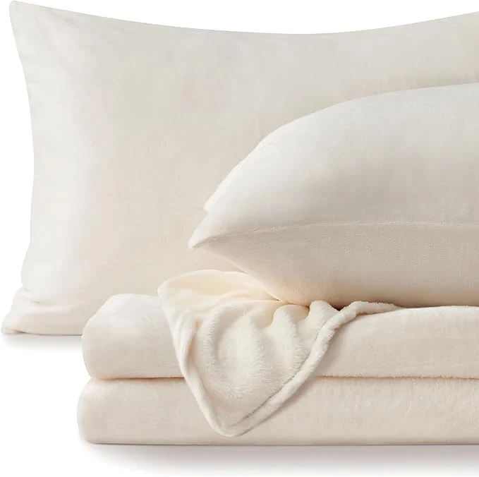 User-Friendly BEDELITE Flannel Sheets Twin Size White Quality