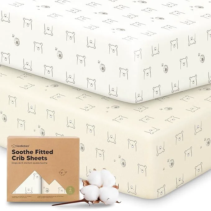 Relaxed KeaBabies 2-Pack Organic Crib Sheets Authentic