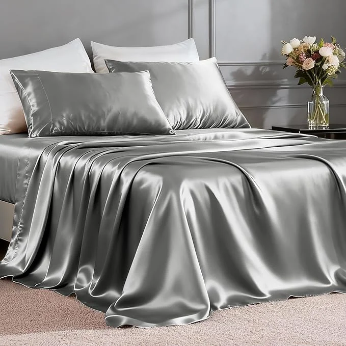 Stylish FreshCulture Satin Sheets Full Size Practical