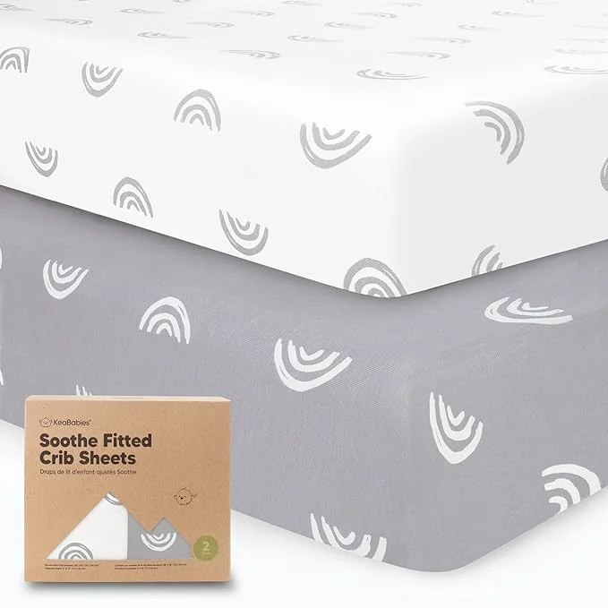 Trendy KeaBabies 2-Pack Organic Crib Sheets Casual