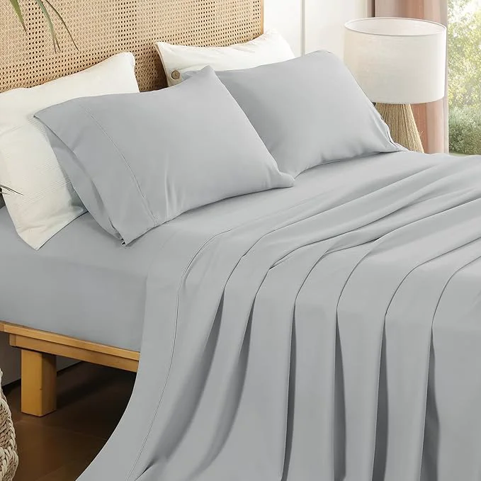 Casual Grey Queen Sheet Set Lightweight